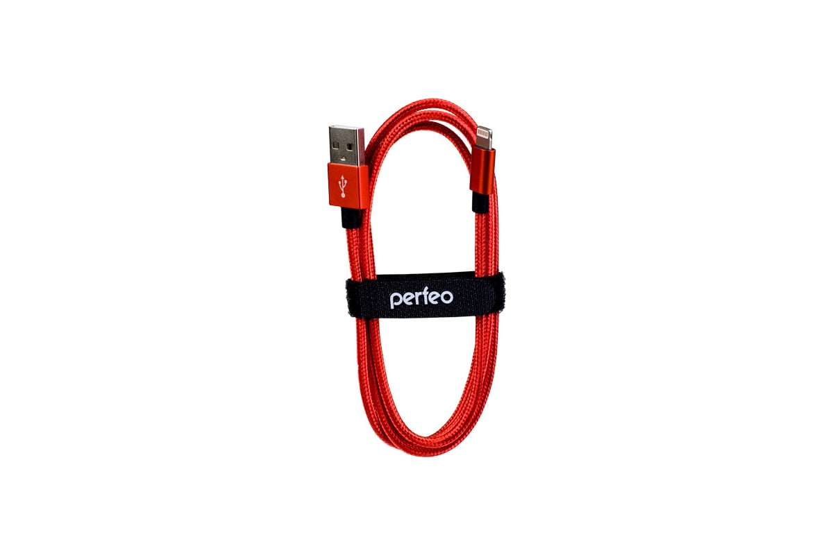 PERFEO Кабель для iPhone, USB - 8 PIN (Lightning), красный, длина 3 м. (I4310)