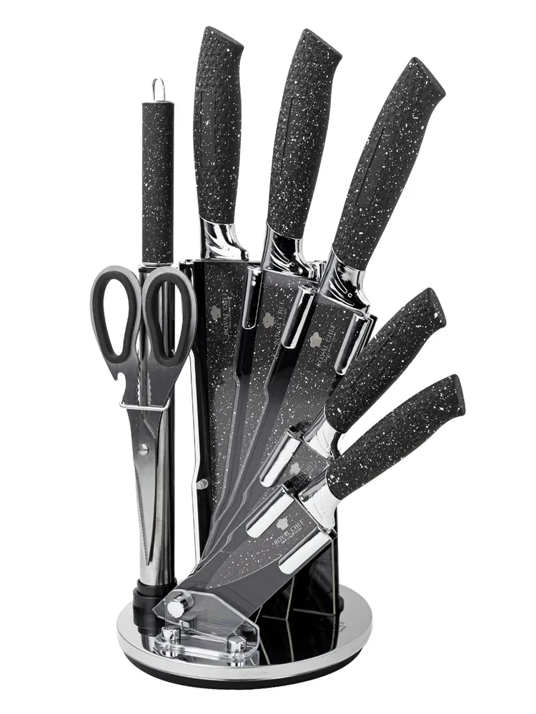 Набор ножей с подставкой Royal Chef RC-18888 BR, 8шт