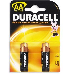 Батарейка щелочная Duracell Basic <AA, LR6-2BL, 2шт> цена за шт