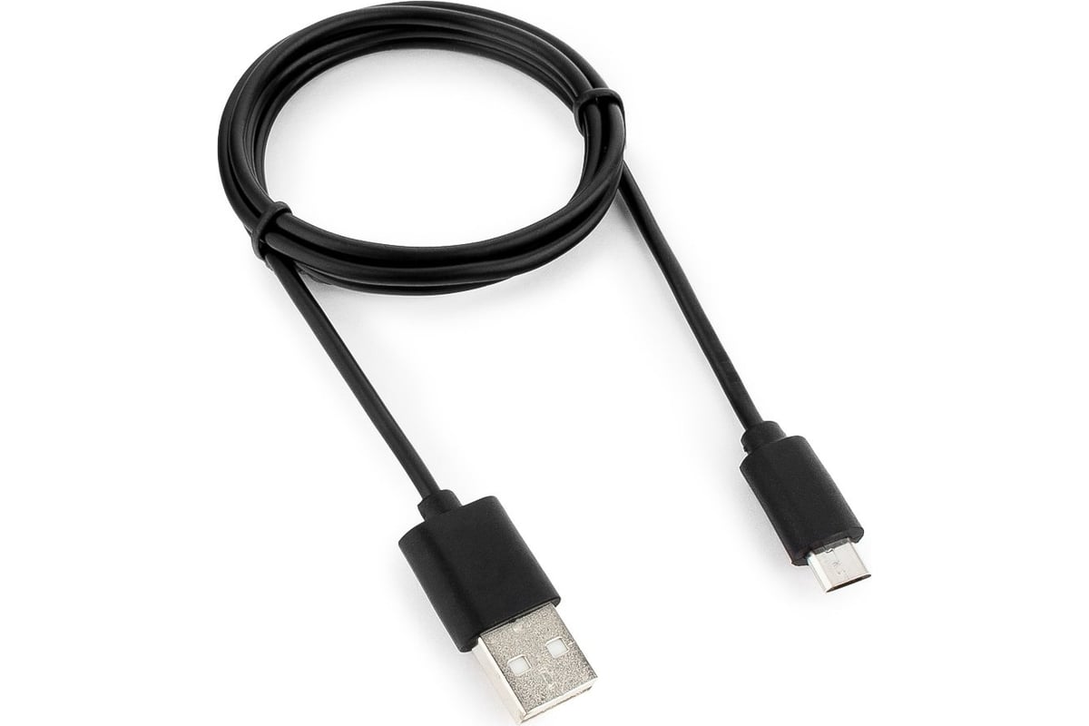 Кабель USB 2.0 A - micro USB 5pin (m-m), 1м черный, пакет Cablexpert Pro CC-mUSB2-AMBM-1M