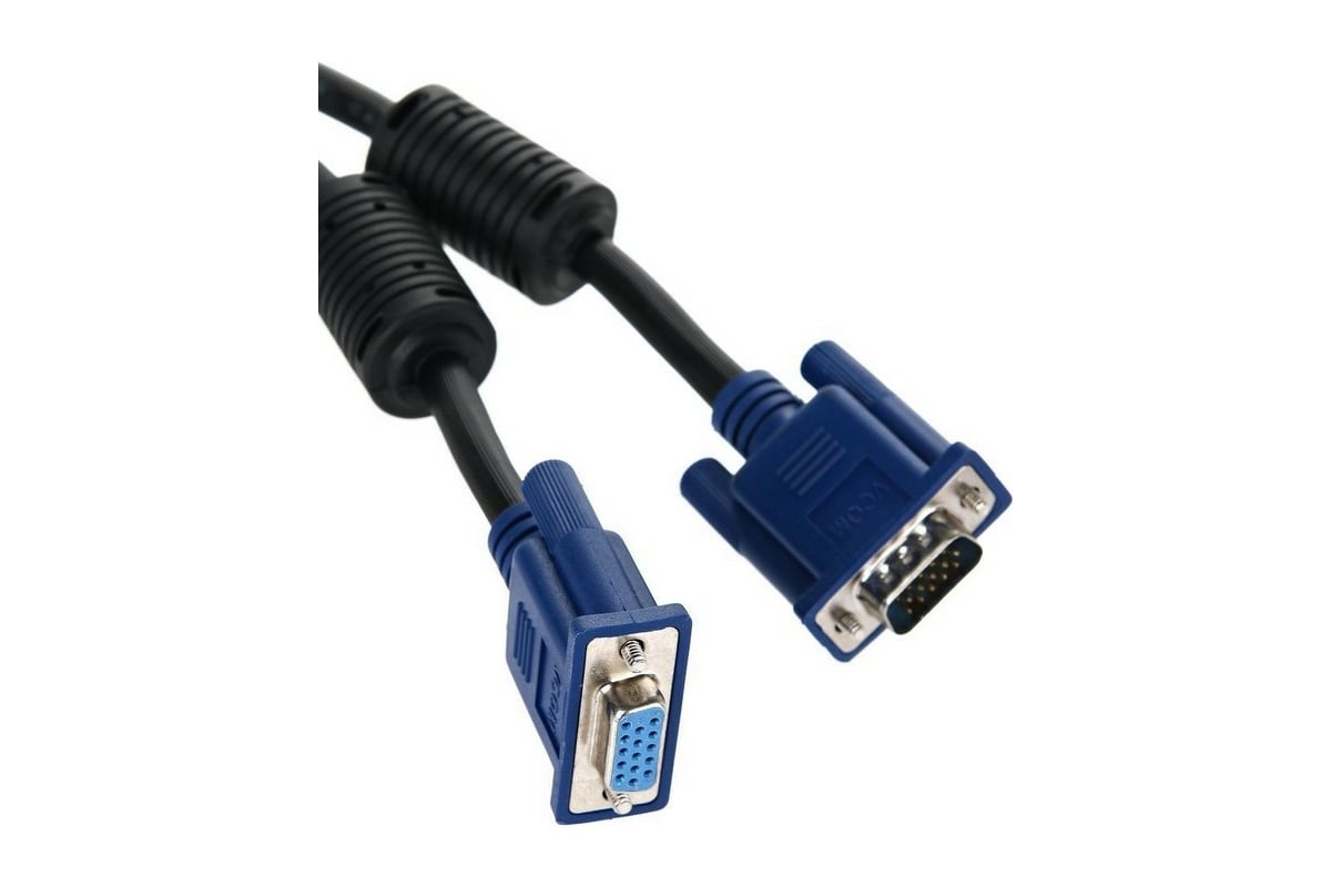 Кабель VCOM VVG6460-3MO Кабель удлинительный Монитор-SVGA card (15M-15F) 3m, 2 фильтра