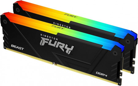Память DIMM DDR4 8Gb PC4-21300 (2666MHz) Kingston HyperX Fury RGB HX426C16FB3A/8