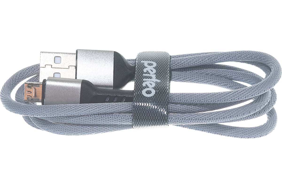Кабель Perfeo U4806 USB-MicroUSB 1m, серый