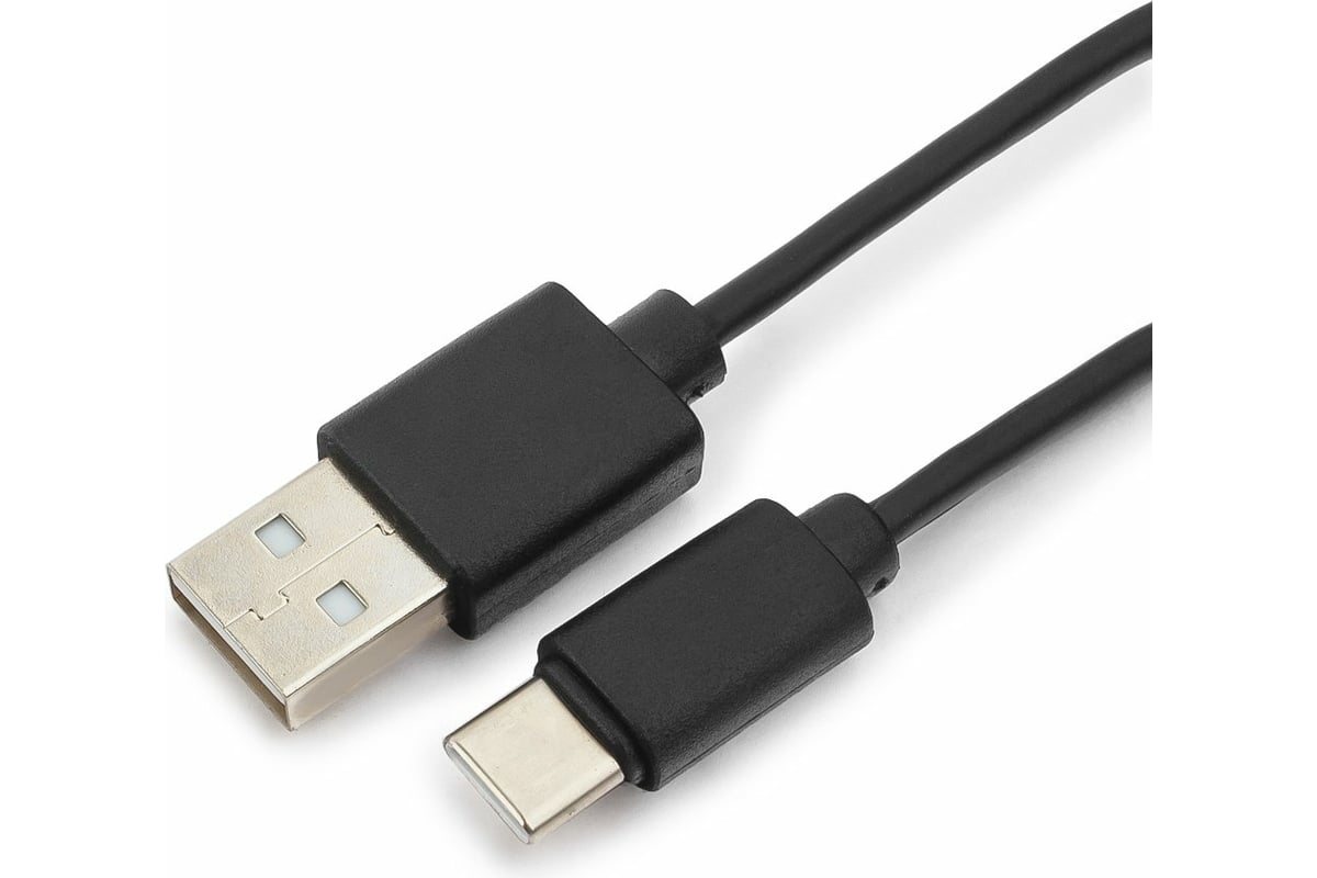 Кабель USB 2.0 AM - (0,3м) 8P черный, пакет Гарнизон GCC-USB2-AMCM-0.3m