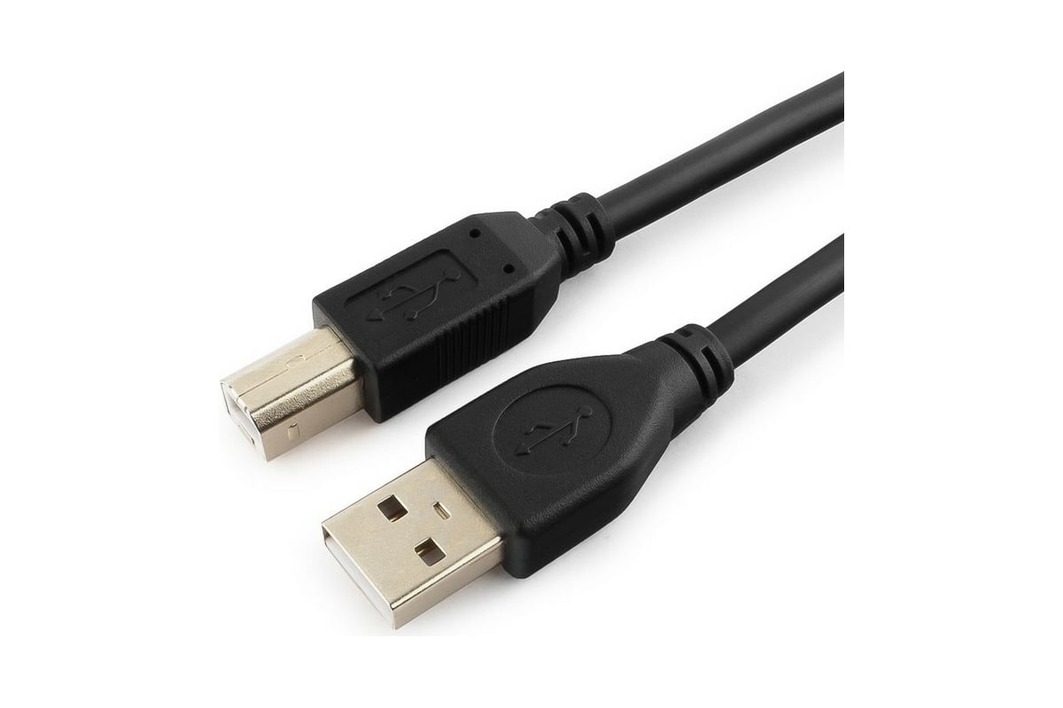 Кабель USB 2.0 AB (m-m) 1.8м Pro  2феррит. фильтр, экран, черный CCF2-USB2-AMBM-6 Cablexpert
