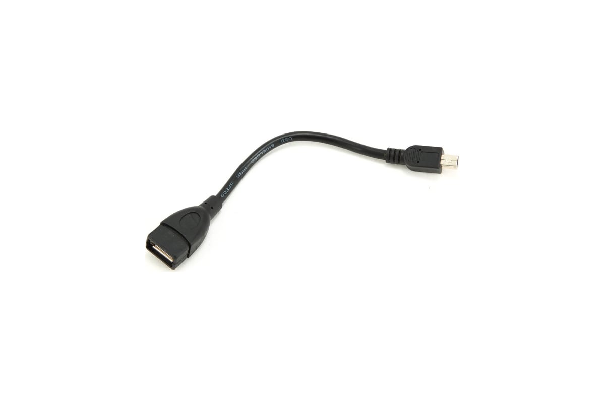 Кабель miniUSB OTG - USB  /Cablexpert A-OTG-AFBM-002 AF/Mini-BM, 0.15м