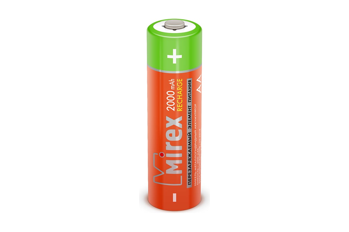 Аккумулятор тип AA Mirex 2000mAh (2шт в блистере), 23702-HR6-20-E2