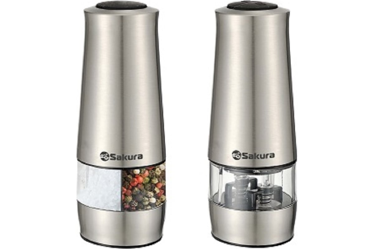 Мельница Sakura SA-6670 двухсторонняя электрическая для специй и соли