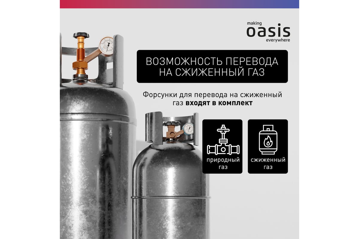Газовая варочная панель Oasis P-GGT, серебристый
