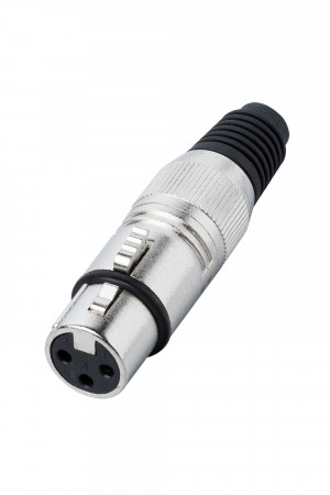 Разъем XLR-F кабельный никель  3pin BESPECO XLR3FX