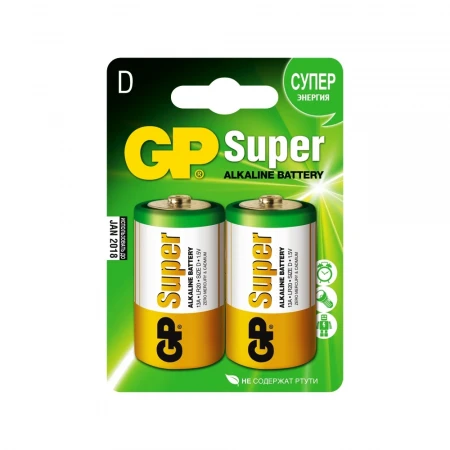 GP Элемент питания LR20 Super Alkaline 13A-CR2 2бл(20/160)