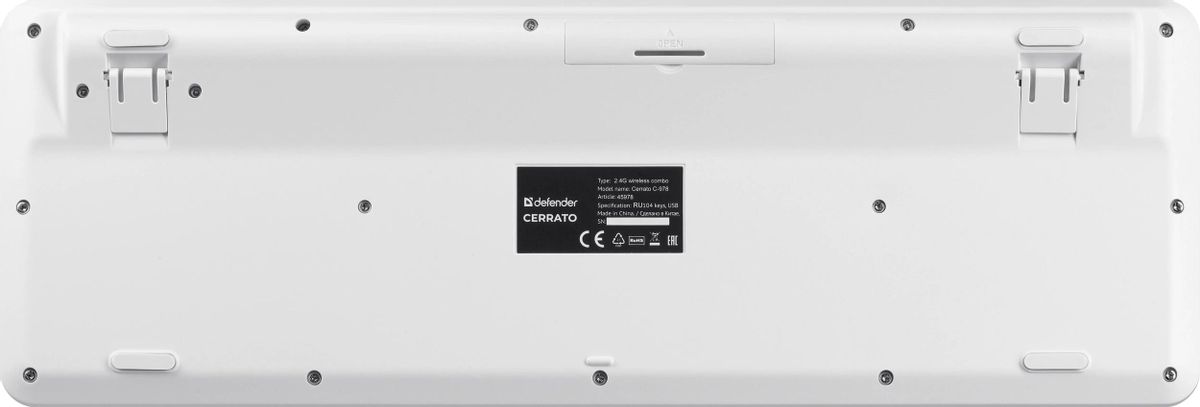 Комплект (клавиатура+мышь) Defender Cerrato C-978, USB, беспроводной, белый <45978>