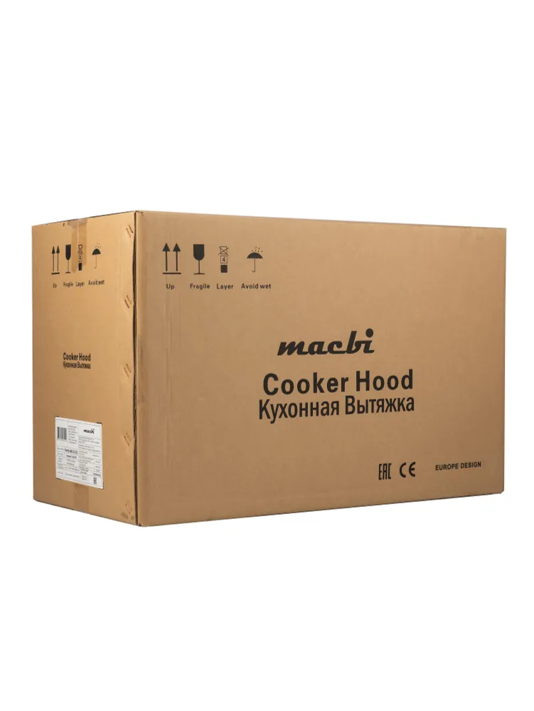 Кухонная вытяжка Macbi Perfa-60G-Baf, белый, 1200м3/ч; управление жестами