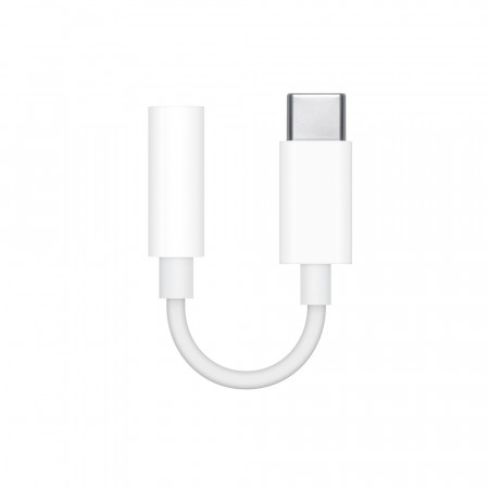 Переходник Apple MU7E2ZM/A, USB Type-C (m) - Jack 3.5 (f), MFI, белый