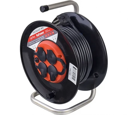 Perfeo удлинитель на катушке без заземления "RU POWER" 20м 4гн с т/з 10А ПВС 2х1 IP44 (РБК16).