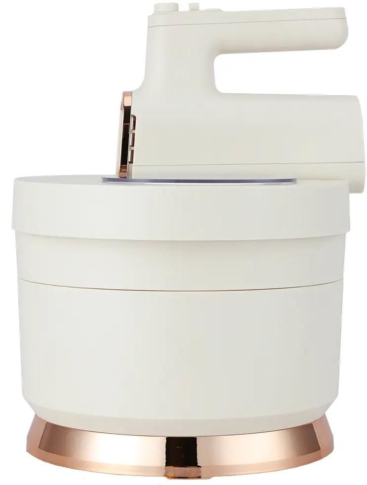 Миксер с чашей Centek CT-1129 (бежевый/золотой хром) 800Вт, 6 скоростей + турбо, 2 чаши 3.5/3,6л