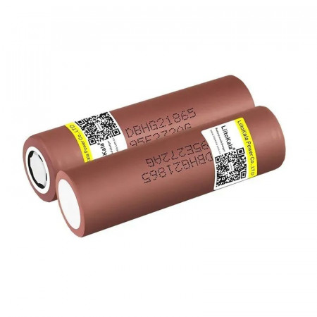 Высокотоковый аккумулятор LiitoKala 18650 HG2 (2шт) мощная литий ионная батарея корич.