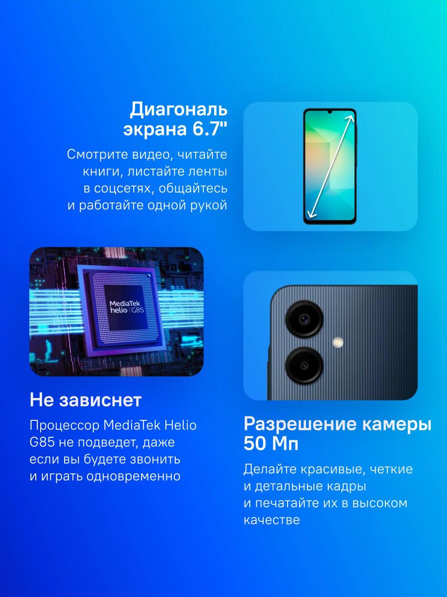 Смартфон Samsung Galaxy A06 4/64 ГБ