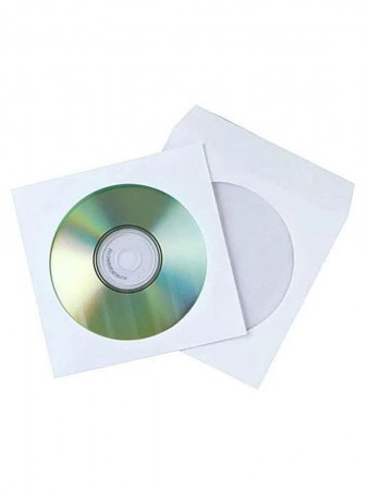 Конверт DeTech для CD/DVD бумажный (100 шт/упак)