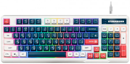 Клавиатура Defender Stormrider GK-425 White/Dark Blue <45425>