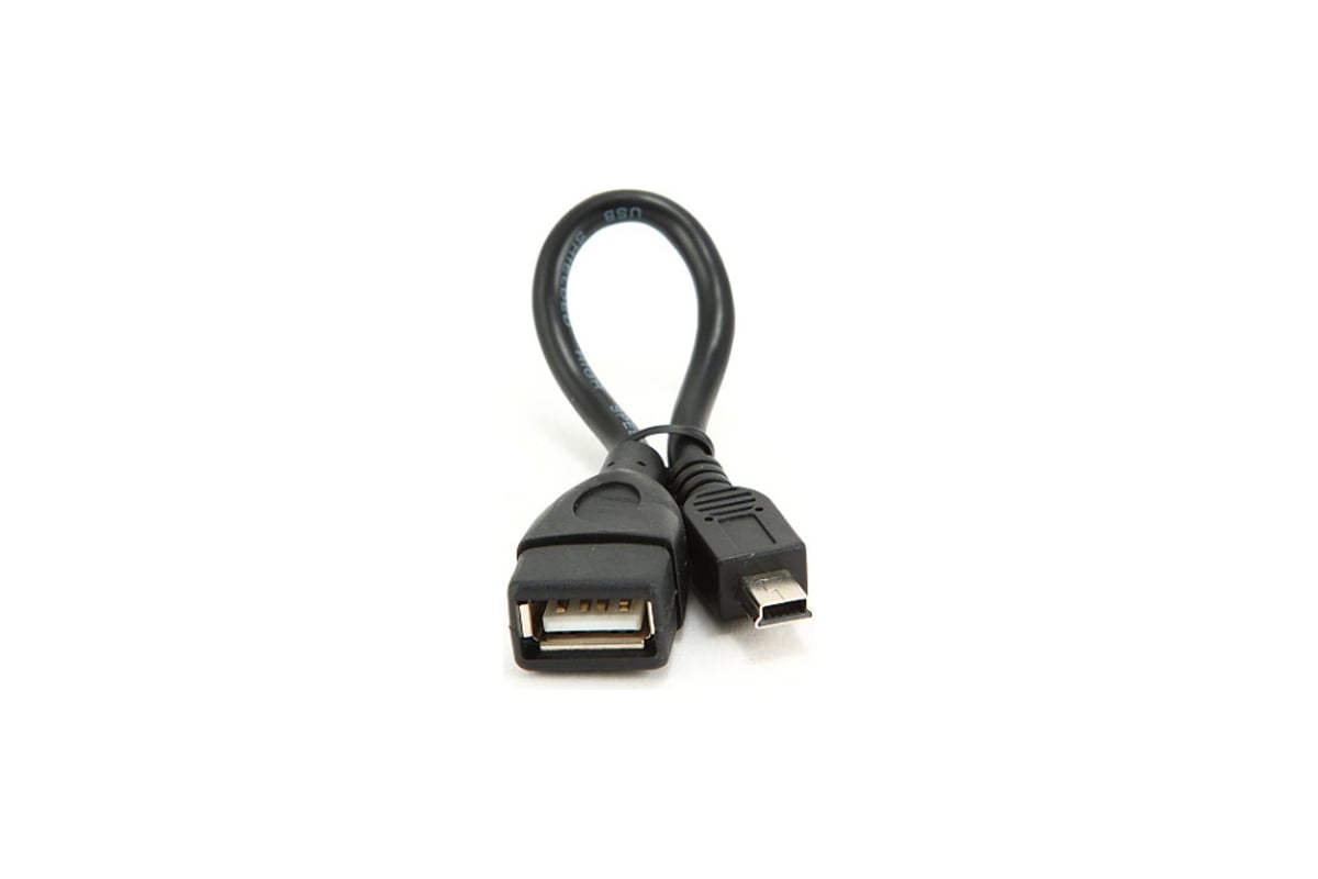 Кабель miniUSB OTG - USB  /Cablexpert A-OTG-AFBM-002 AF/Mini-BM, 0.15м
