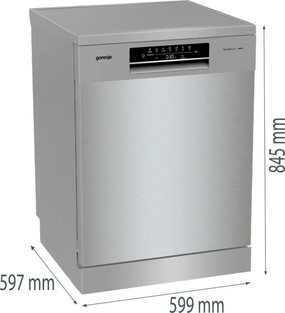 Посудомоечная машина Gorenje GS643D90X, 59.9см, загрузка 16 комплектов, серая