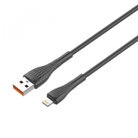 LDNIO LS671/ USB кабель Lightning/ 1m/ 30W/ медь: 86 жил/ Силиконовая оплетка/ Gray