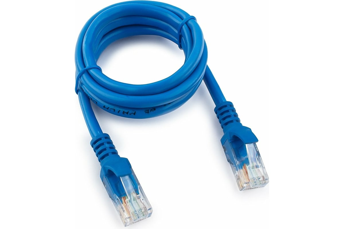 Кабель UTP 5E Cablexpert, 1 м., синий (PP12-1M/B)