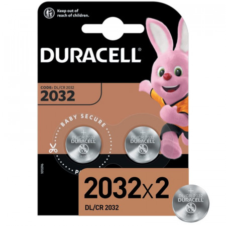 Батарейка дисковая литиевая тип CR2032, Duracell (2шт в блистере)
