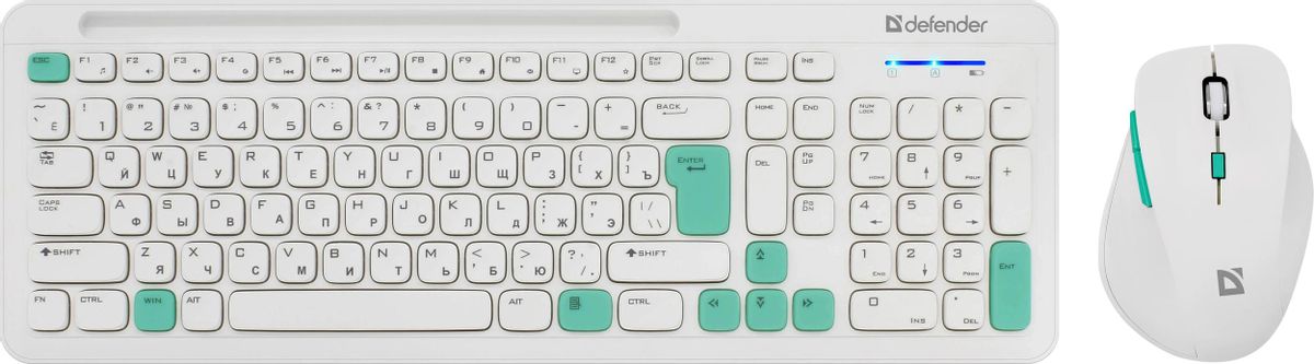 Комплект (клавиатура+мышь) Defender Cerrato C-978, USB, беспроводной, белый <45978>