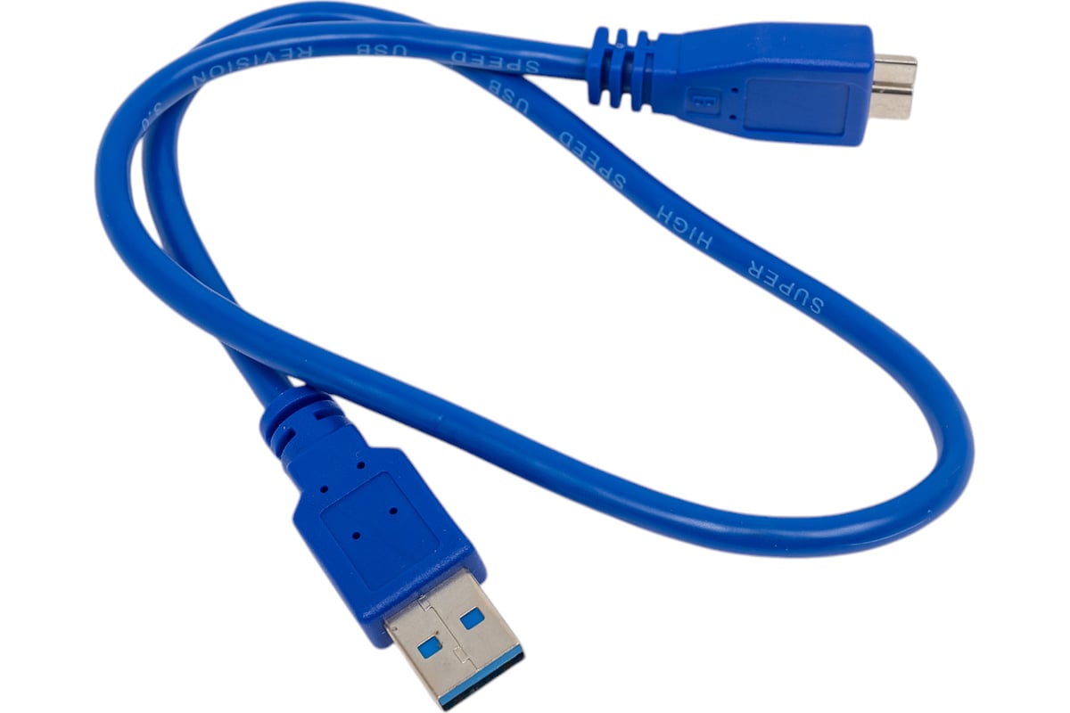 Кабель USB 3.0 A - micro USB 9pin (m-m), 0,5м професс. синий Gembird CCP-mUSB3-AMBM-0.5M