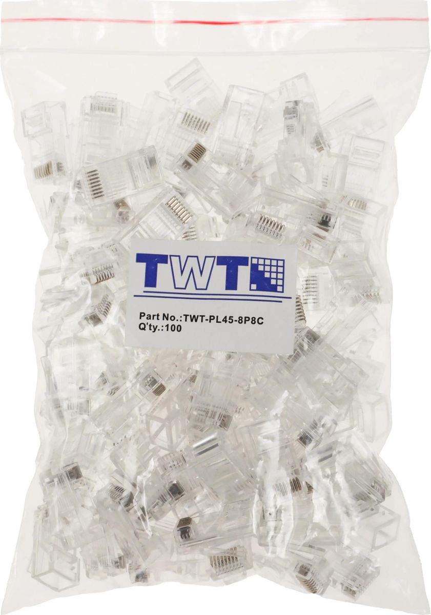 Коннектор медный Lanmaster TWT-PL45-8P8C UTP RJ45 кат.5e 
