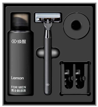 Набор Xiaomi пена, подставка, бритвенный станок Lemon H300