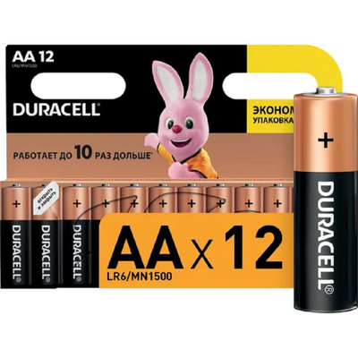Батарейка Duracell Simply AA MN1500 (2шт) (LR6-12BL) цена за пару