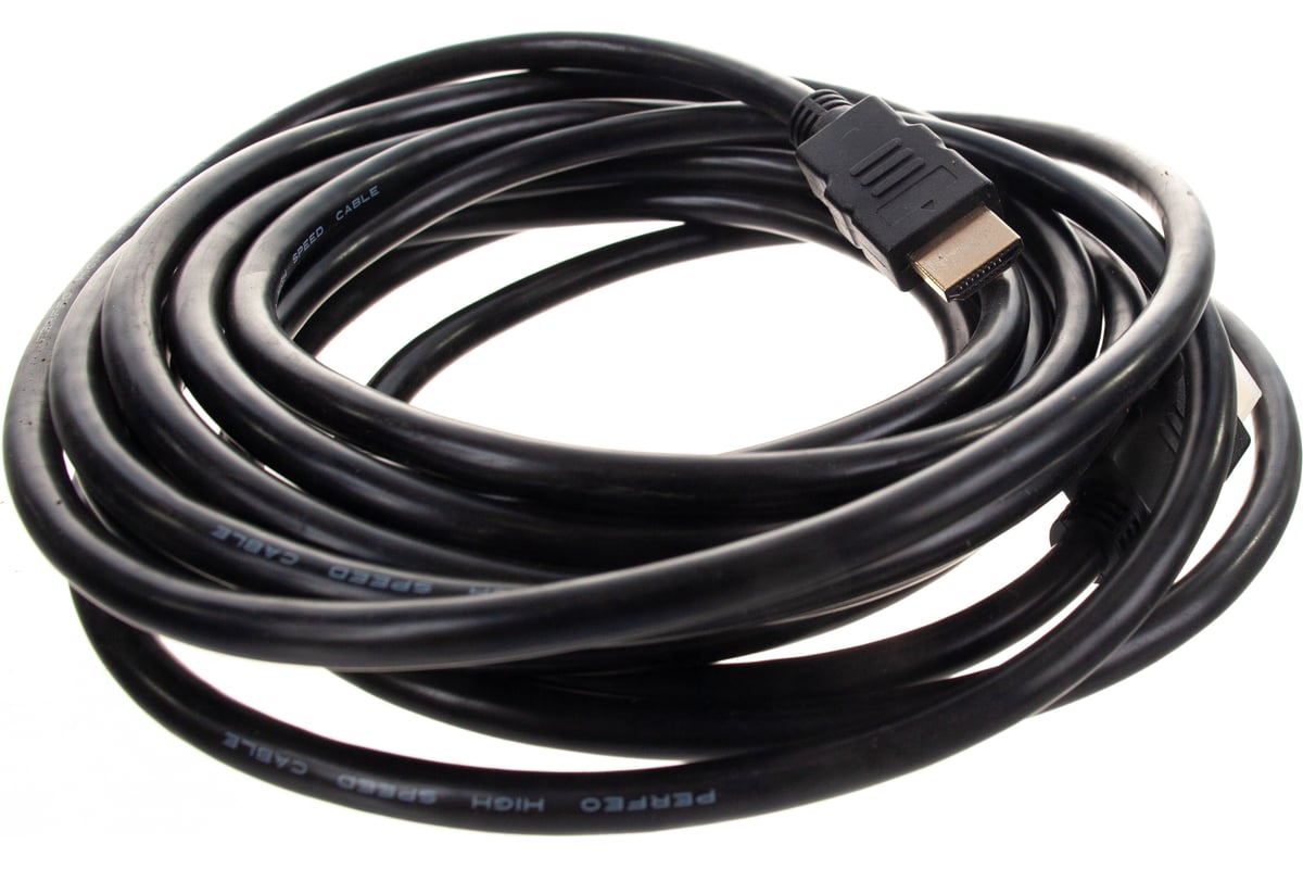Кабель HDMI-HDMI ver:1.4, 5m, черный, Perfeo H1005