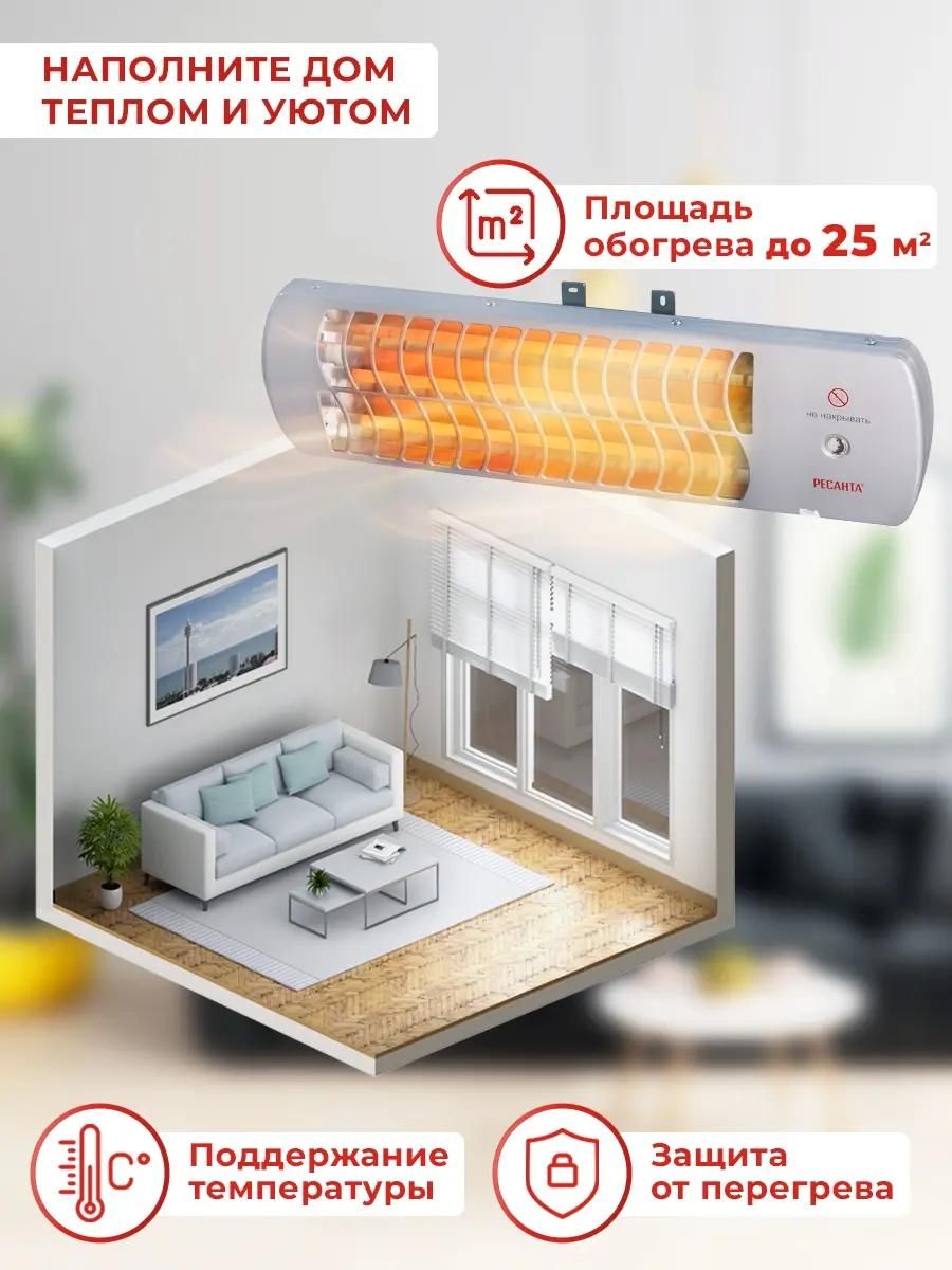 Инфракрасный обогреватель РЕСАНТА ИКО-1500Л