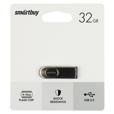Флешка 32 ГБ USB 2.0 Smartbuy SB32GBM3, серебристый