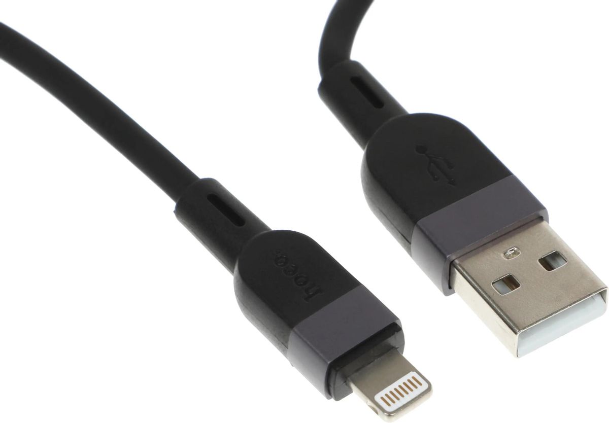Кабель USB-Lightning Hoco X109 2.4A силикон 3,0м Black