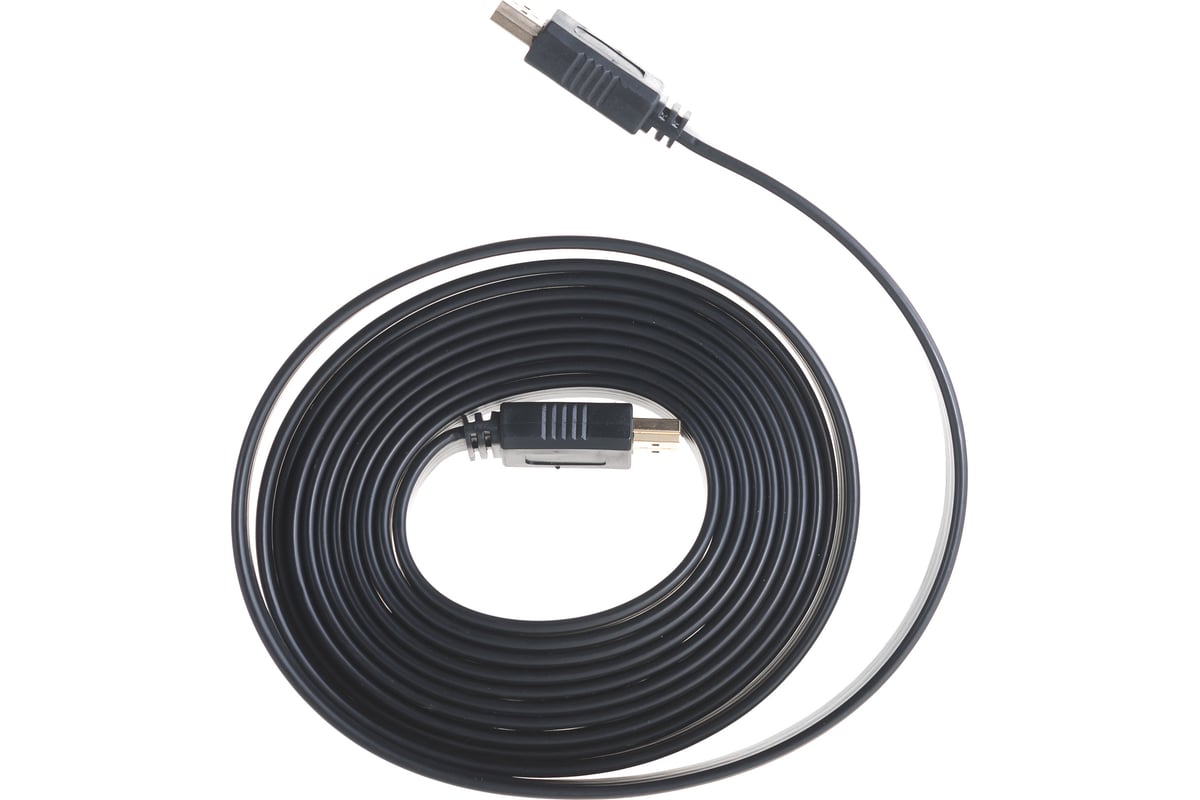Кабель HDMI-HDMI ver:1.4, 3m, черный, плоский Perfeo H1303
