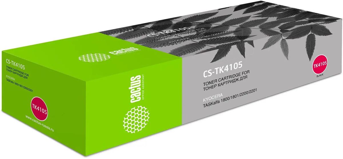 Тонер-картридж Cactus CS-TK4105 (TK-4105) Черный для Kyocera Mita TASKalfa 1800/2200/1801/2201 (1500
