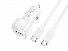 АЗУ Borofone BZ34B 1USB+1Type-C 3.0A 38W PD20W+QC3.0 + кабель Lightning/TypeC Black