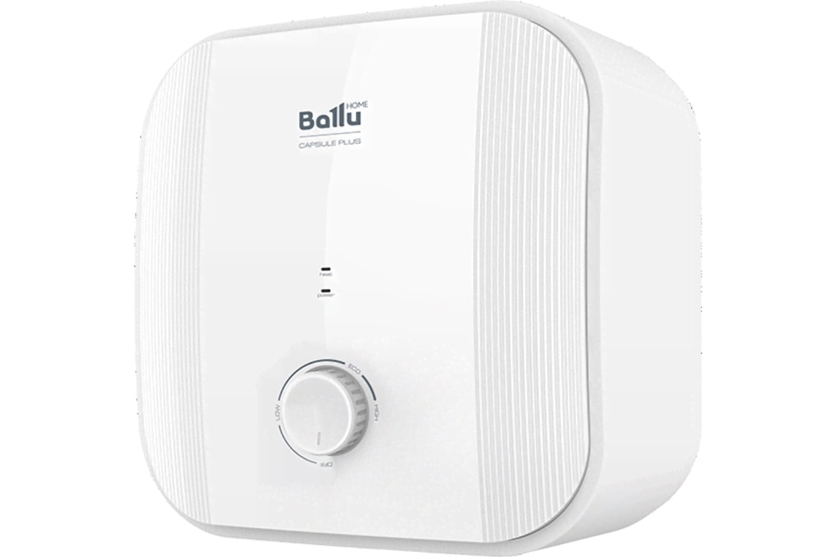 Электрический водонагреватель Ballu BWH/S 10 Capsule Plus U, белый, 10 л, под раковину
