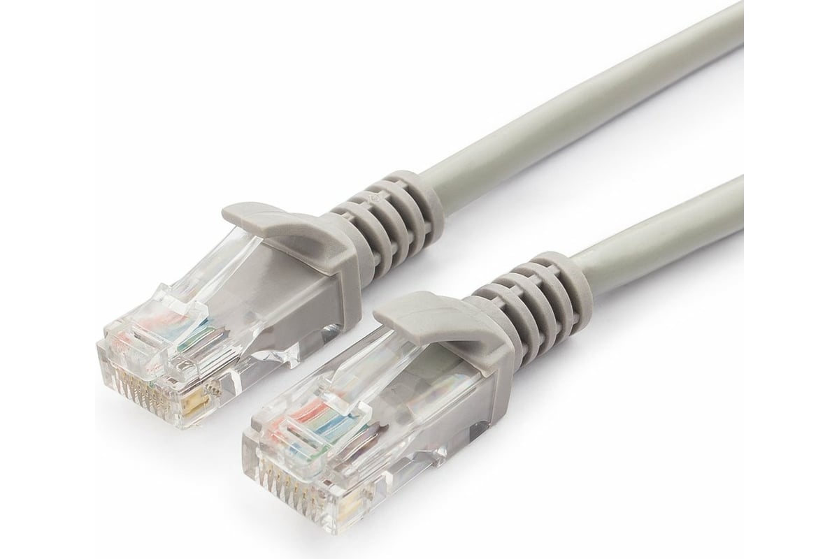 Кабель UTP 5E Cablexpert, 1 м., серый (PP12-1M)