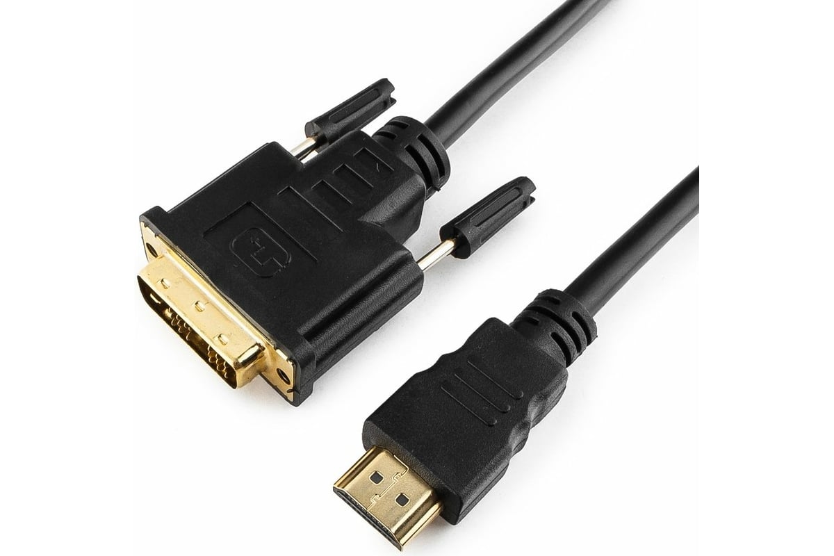 Кабель HDMI-DVI , single link, зол.конт., экран., черный, 0,5м CC-HDMI-DVI-0.5M Gembird/Cablexpert