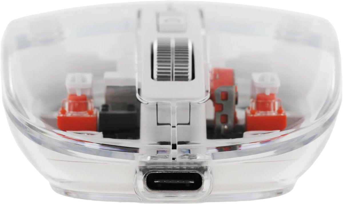 Мышь Defender Ixes MM-999, оптическая, беспроводная, USB, прозрачный <52999>