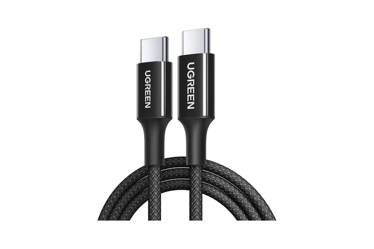 Кабель UGREEN L501 (35254) 60W USB-C to USB-C PD Fast Charging Braided Cable 3A Max. Длина: 1м. Цвет