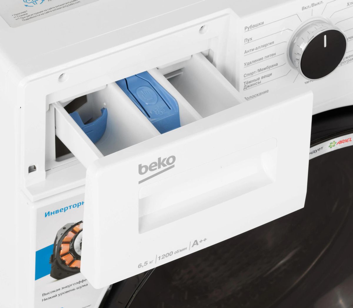 Стиральная машина Beko WSPE6H616W, белый/черный