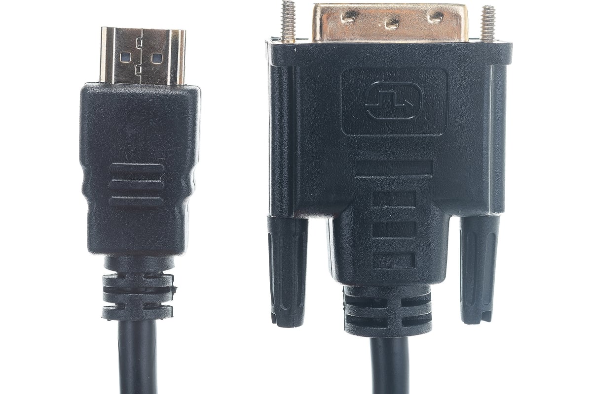 Кабель HDMI-DVI , single link, зол.конт., экран., черный, 0,5м CC-HDMI-DVI-0.5M Gembird/Cablexpert