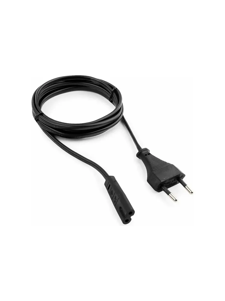 Кабель питания Cablexpert для ноутбуков, аудио/видео техники 1,8м, VDE, 2-pin, черный, пакет" (PC-18