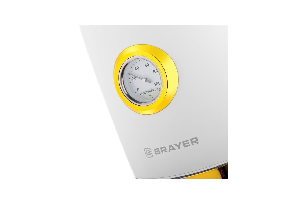 Чайник BRAYER BR1018, белый/золотой